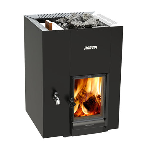 Harvia Linear 22 GreenFlame LS black pirties malkinė krosnelė