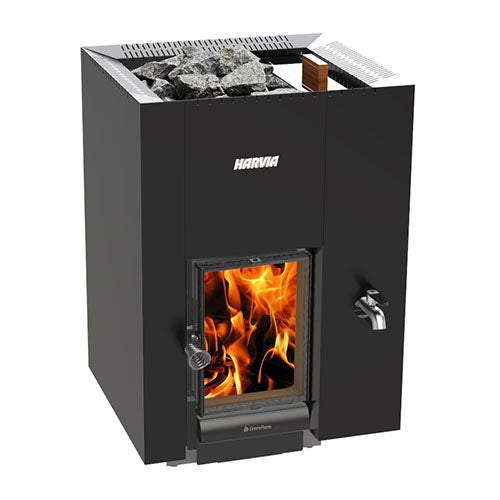 Harvia Linear 22 GreenFlame RS black pirties malkinė krosnelė