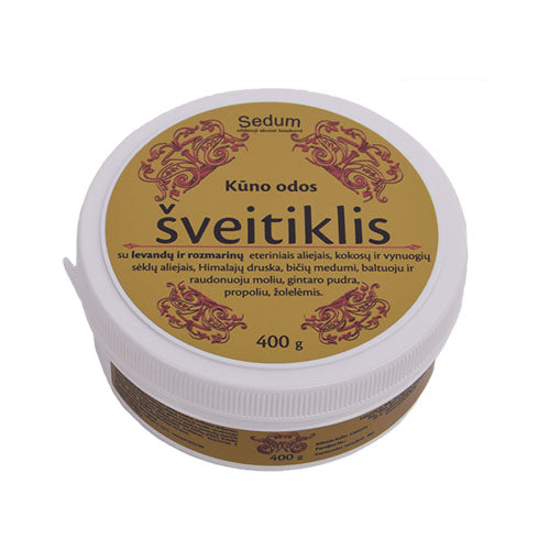 Kūno šveitiklis su levandų ir rozmarinų eteriniu aliejumi