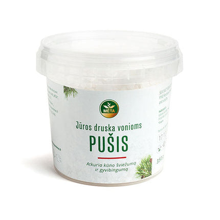 Juodosios jūros druska su pušų et. aliejumi 350 g.