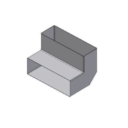 Alkūnė atvirkščia 90 laipsnių A15/90