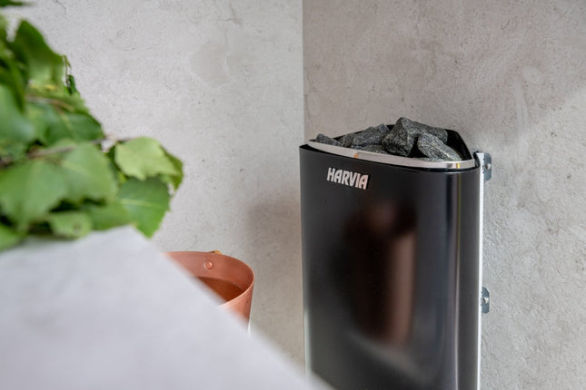 Elektrinė pirties krosnelė Harvia Delta pirtyje